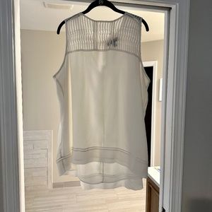 Super cute sleeveless Boho top. Banana Republic. Cream. Size XL.